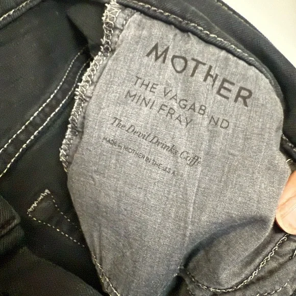 MOTHER The Vagabond Mini Fray Denim Skirt - 27 - Picture 9 of 10